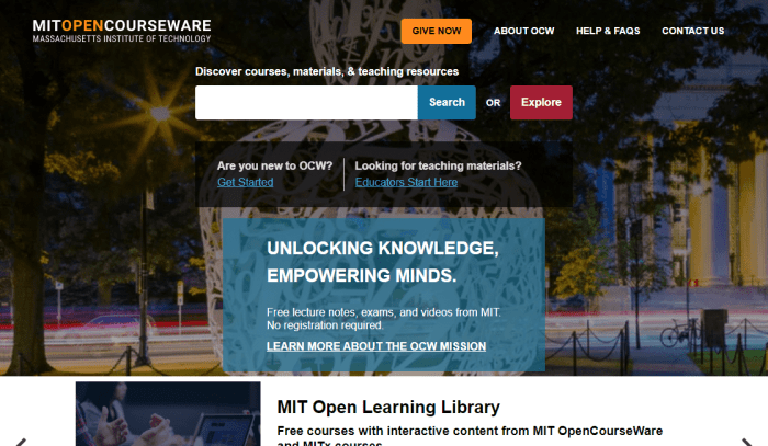 Massachusetts institute of technology opencourseware